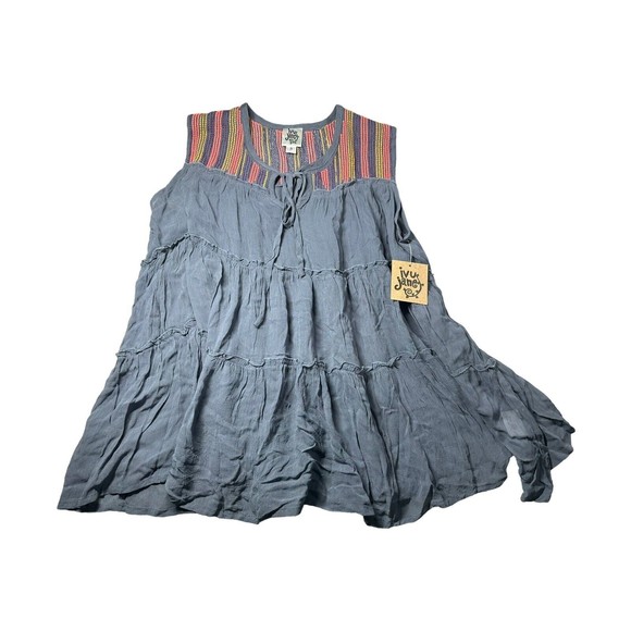 ivy jane Tops - NWT Ivy Jane S‎ embroidered Tiered Ruffle Top Blouse Sheer
